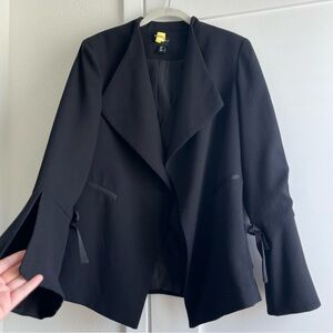 Willi Smith Black Women's Blazer with Bow Detail